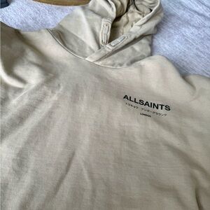 AllSaints Neutral Beige Pullover Hoodie Set